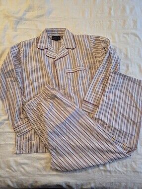 Pleetway men's Medium Vintage classic striped Deadstock Pajama set New